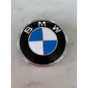 BMW Hood Trunk Emblem Roundel Badge Blue White 2 Pin Logo Replacement